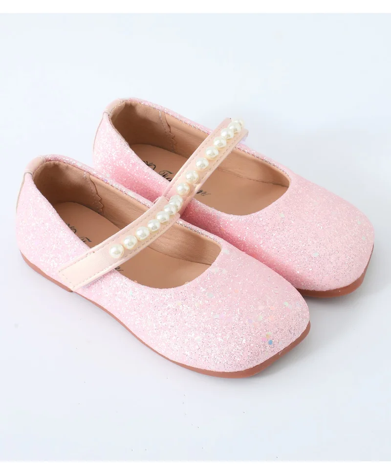 مارك وميا حذاء حفلات مارك وميا مزين باللؤلؤ واللمعان - وردي